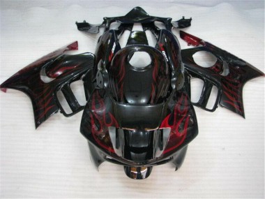 1995-1998 Black Red Flame Honda CBR600 F3 Bike Fairings UK
