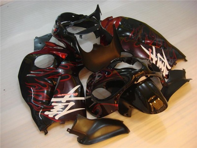 1996-2007 Black Red Flame Suzuki GSXR 1300 Hayabusa Motorbike Fairing UK 1996-2007 Black Red Flame Suzuki GSXR 1300 Hayabusa Motorbike Fairing UK