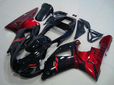 1998-1999 Black Red Yamaha YZF R1 Motorcylce Fairings UK