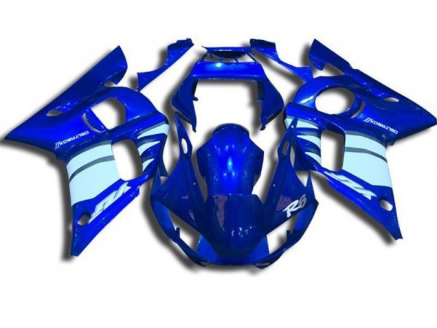 1998-2002 Blue and White Yamaha YZF R6 Motorbike Fairings UK 1998-2002 Blue and White Yamaha YZF R6 Motorbike Fairings UK