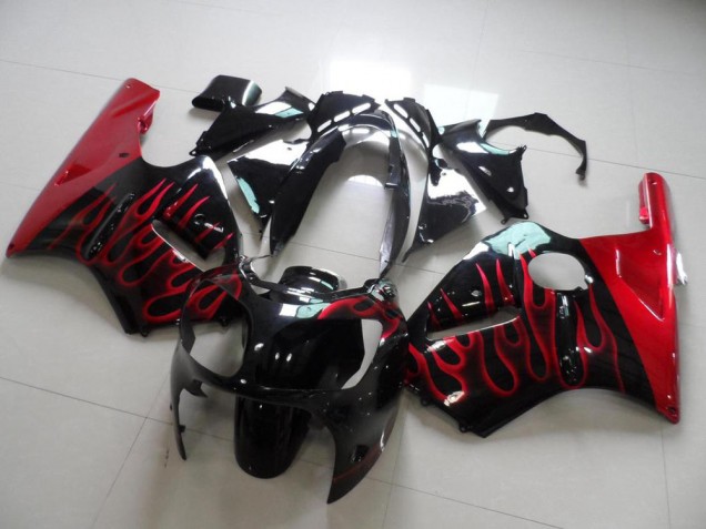 2000-2001 Red Flame Kawasaki ZX12R Motorbike Fairing UK 2000-2001 Red Flame Kawasaki ZX12R Motorbike Fairing UK
