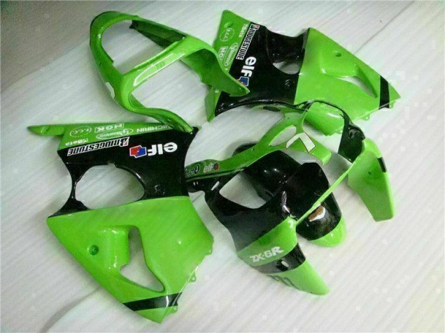 2000-2002 Green Black Kawasaki ZX6R Bike Fairings UK 2000-2002 Green Black Kawasaki ZX6R Bike Fairings UK