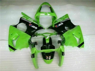 2000-2002 Green Black Kawasaki ZX6R Bike Fairings UK