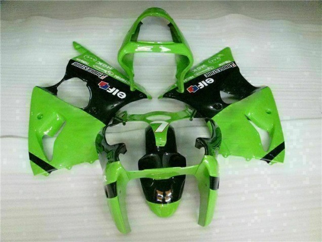 2000-2002 Green Black Kawasaki ZX6R Bike Fairings UK 2000-2002 Green Black Kawasaki ZX6R Bike Fairings UK