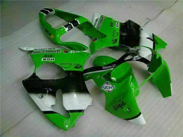2000-2002 Green Black Kawasaki ZX6R Motorbike Fairing UK 2000-2002 Green Black Kawasaki ZX6R Motorbike Fairing UK