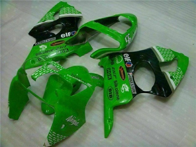 2000-2002 Green Black Kawasaki ZX6R Motor Bike Fairings UK 2000-2002 Green Black Kawasaki ZX6R Motor Bike Fairings UK