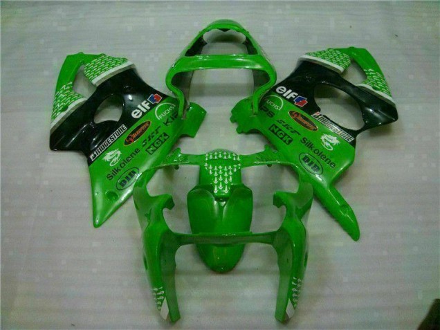 2000-2002 Green Black Kawasaki ZX6R Motor Bike Fairings UK 2000-2002 Green Black Kawasaki ZX6R Motor Bike Fairings UK