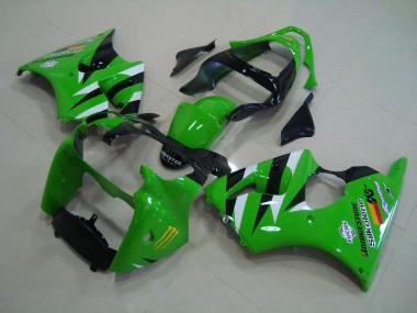 2000-2002 Green Black Kawasaki ZX6R Motor Fairings UK