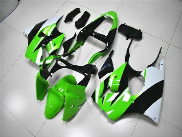 2000-2002 Green White Black Kawasaki ZX6R Bike Fairing Kit UK 2000-2002 Green White Black Kawasaki ZX6R Bike Fairing Kit UK