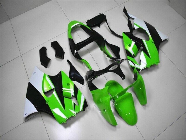2000-2002 Green White Black Kawasaki ZX6R Bike Fairing Kit UK 2000-2002 Green White Black Kawasaki ZX6R Bike Fairing Kit UK