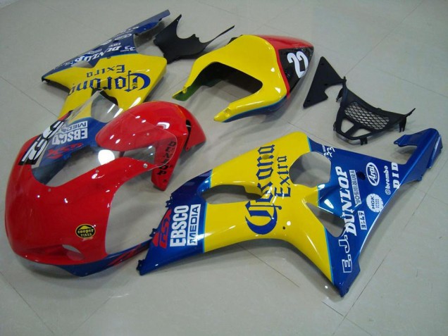 2000-2002 Red Yellow Blue Corona Race Suzuki GSXR 1000 Motorbike Fairings UK 2000-2002 Red Yellow Blue Corona Race Suzuki GSXR 1000 Motorbike Fairings UK