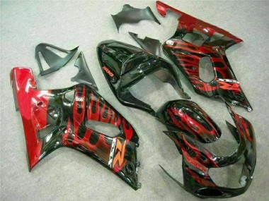 2001-2003 Red Black Suzuki GSXR 600/750 Motorcycle Fairing Kit UK