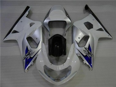 2001-2003 White Silver Suzuki GSXR 600/750 Bike Fairings UK