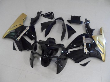 2002-2006 Black and Gold Kawasaki ZX12R Motorcycle Replacement Fairings UK