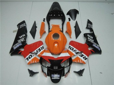 2003-2004 Orange Red Black Repsol Honda CBR600RR Motor Bike Fairings UK