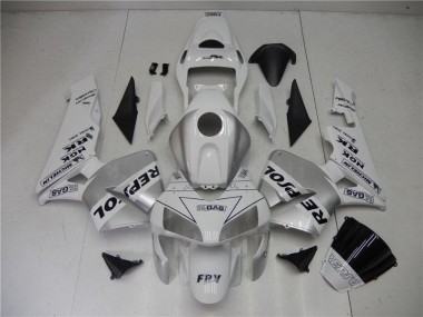 2003-2004 Silver White Black Repsol Honda CBR600RR Motorcycle Fairings Kit UK