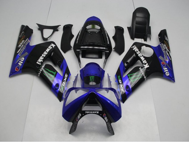 2003-2004 Blue Monster Kawasaki ZX6R Motorbike Fairing UK 2003-2004 Blue Monster Kawasaki ZX6R Motorbike Fairing UK