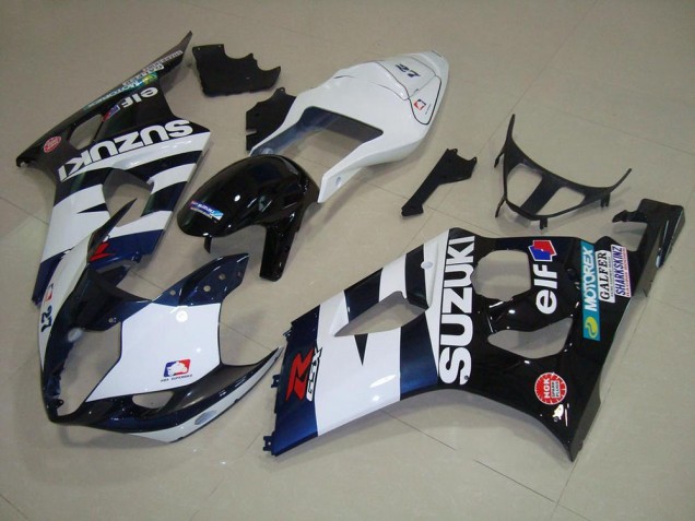 2003-2004 White Black Elf Suzuki GSXR 1000 Motorcycle Fairing Kit UK