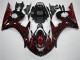 2003-2005 Black Red Flame Yamaha YZF R6 Motorcycle Fairing UK 2003-2005 Black Red Flame Yamaha YZF R6 Motorcycle Fairing UK