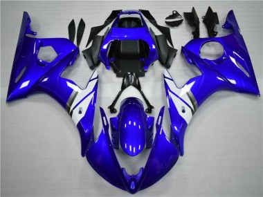 2003-2005 Blue White Yamaha YZF R6 Bike Fairings UK
