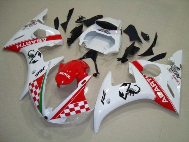 2003-2005 Red White Yamaha YZF R6 Motorbike Fairing Kits & Bodywork UK