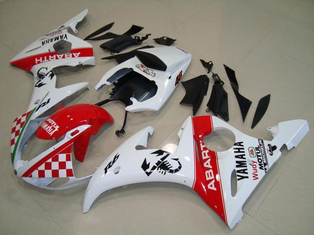 2003-2005 Red White Yamaha YZF R6 Motorcyle Fairings UK