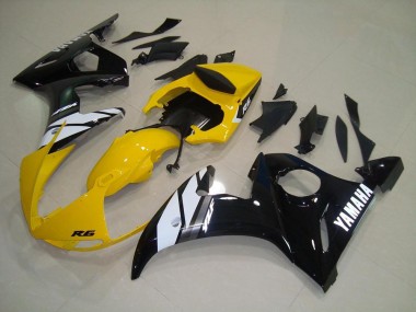 2003-2005 Yellow Black Yamaha YZF R6 Motorbike Fairings UK