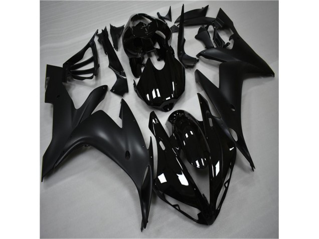 2004-2006 Glossy Matte Black Yamaha YZF R1 Bike Fairing Kit UK