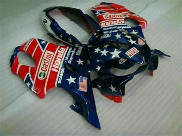 2004-2007 Blue Red Castrol Cycle World Honda CBR600 F4i Motorcycle Fairings UK 2004-2007 Blue Red Castrol Cycle World Honda CBR600 F4i Motorcycle Fairings UK