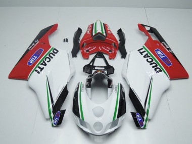 2005-2006 White Red Enel Ducati 749 999 Bike Fairing Kit UK