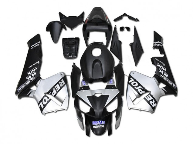 2005-2006 Silver Repsol Black Honda CBR600RR Bike Fairings UK 2005-2006 Silver Repsol Black Honda CBR600RR Bike Fairings UK