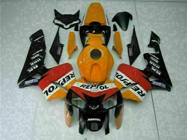 2005-2006 Orange Black Repsol Honda CBR600RR Motorbike Fairing UK