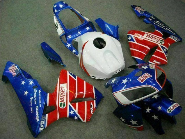2005-2006 Blue Red Cycle World Castrol Honda CBR600RR Motorcycle Fairings Kit UK 2005-2006 Blue Red Cycle World Castrol Honda CBR600RR Motorcycle Fairings Kit UK