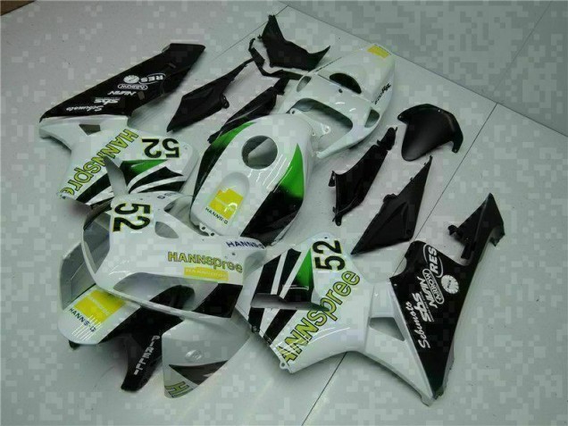 2005-2006 White Yellow Green 52 Honda CBR600RR Motorcycle Bodywork UK 2005-2006 White Yellow Green 52 Honda CBR600RR Motorcycle Bodywork UK