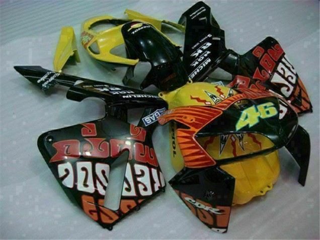 2005-2006 Black Red Yellow 46 Honda CBR600RR Motorcycle Fairing UK 2005-2006 Black Red Yellow 46 Honda CBR600RR Motorcycle Fairing UK