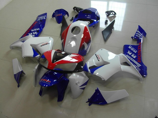 2005-2006 White Blue Red HRC Honda CBR600RR Motorcycle Fairing UK 2005-2006 White Blue Red HRC Honda CBR600RR Motorcycle Fairing UK