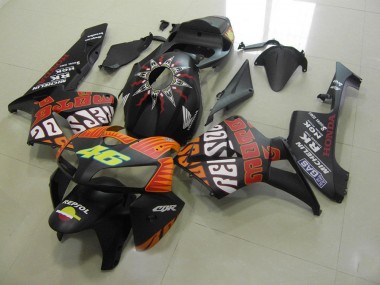 2005-2006 Rossi Matte Black Honda CBR600RR Motorcycle Fairings Kits UK