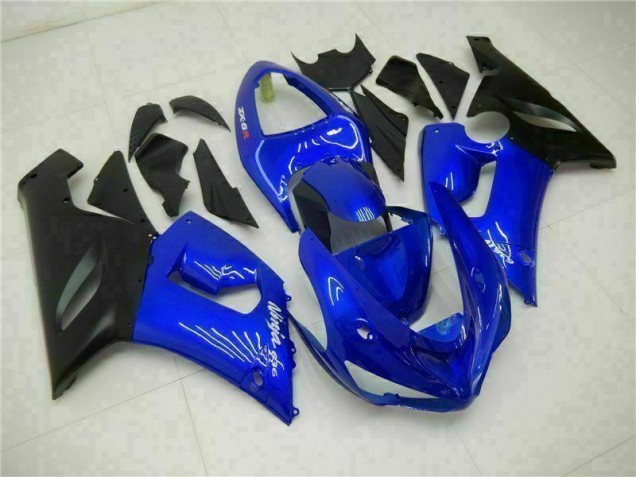 2005-2006 Blue Kawasaki ZX6R Motorcycle Fairing Kit UK 2005-2006 Blue Kawasaki ZX6R Motorcycle Fairing Kit UK