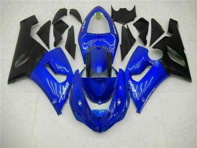 2005-2006 Blue Kawasaki ZX6R Motorcycle Fairing Kit UK 2005-2006 Blue Kawasaki ZX6R Motorcycle Fairing Kit UK