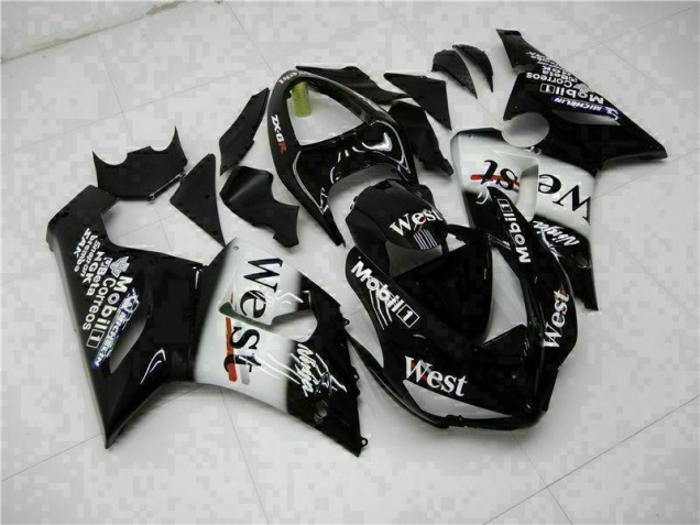 2005-2006 Black Kawasaki ZX6R Bike Fairings UK 2005-2006 Black Kawasaki ZX6R Bike Fairings UK