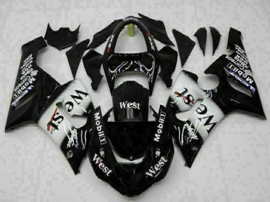 2005-2006 Black Kawasaki ZX6R Bike Fairings UK