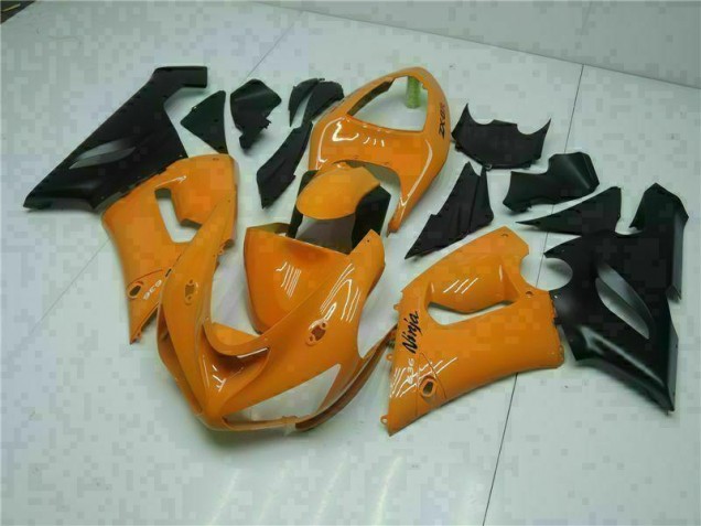 2005-2006 Orange Kawasaki ZX6R Bike Fairing UK 2005-2006 Orange Kawasaki ZX6R Bike Fairing UK