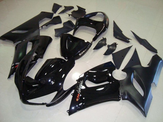 2005-2006 Black Kawasaki ZX6R Motorcyle Fairings UK 2005-2006 Black Kawasaki ZX6R Motorcyle Fairings UK