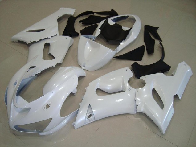 2005-2006 Dark Pearl White Kawasaki ZX6R Motorbike Fairing UK 2005-2006 Dark Pearl White Kawasaki ZX6R Motorbike Fairing UK
