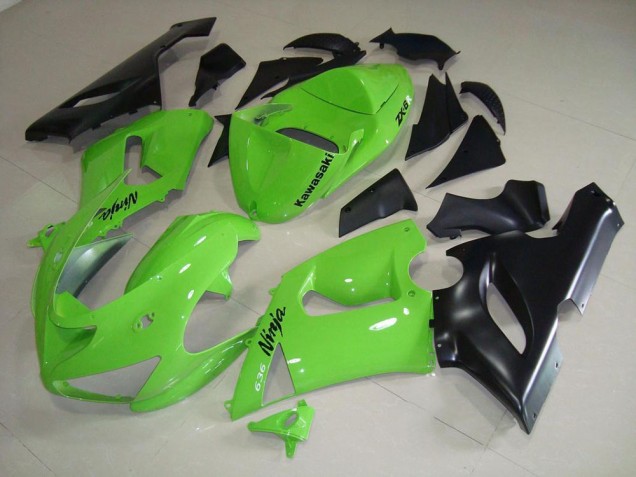 2005-2006 Lime Green Kawasaki ZX6R Bike Fairings UK 2005-2006 Lime Green Kawasaki ZX6R Bike Fairings UK