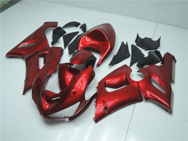 2005-2006 Candy Red Kawasaki ZX6R Motorcycle Fairing Kits UK 2005-2006 Candy Red Kawasaki ZX6R Motorcycle Fairing Kits UK