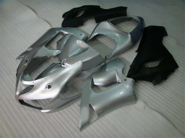 2005-2006 Silver Black Kawasaki ZX6R Motorcycle Fairing Kit UK 2005-2006 Silver Black Kawasaki ZX6R Motorcycle Fairing Kit UK