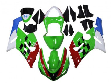 2005-2006 Green Red White Blue Kawasaki ZX6R Bike Fairings UK