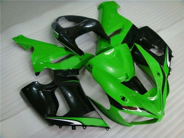 2005-2006 Green White Black Kawasaki ZX6R Motorcyle Fairings UK 2005-2006 Green White Black Kawasaki ZX6R Motorcyle Fairings UK