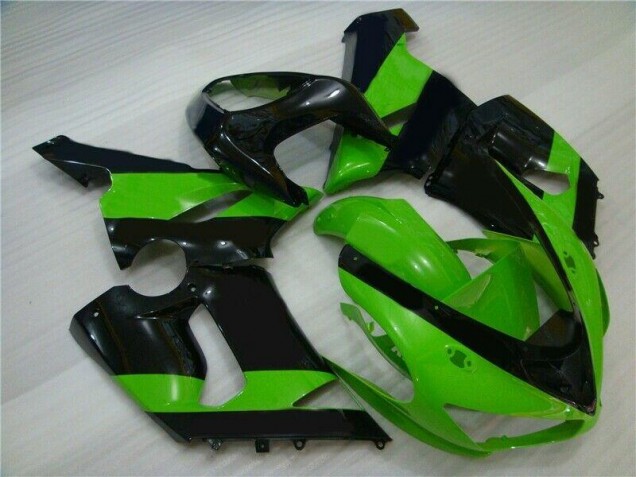 2005-2006 Green Black Kawasaki ZX6R Motorbike Fairing UK 2005-2006 Green Black Kawasaki ZX6R Motorbike Fairing UK